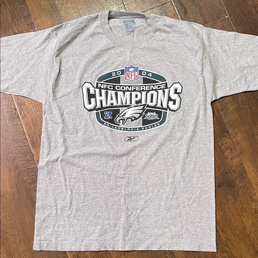 2004 Philadelphia Eagles Reebok Gray NFC Conference Champions T-Shirt